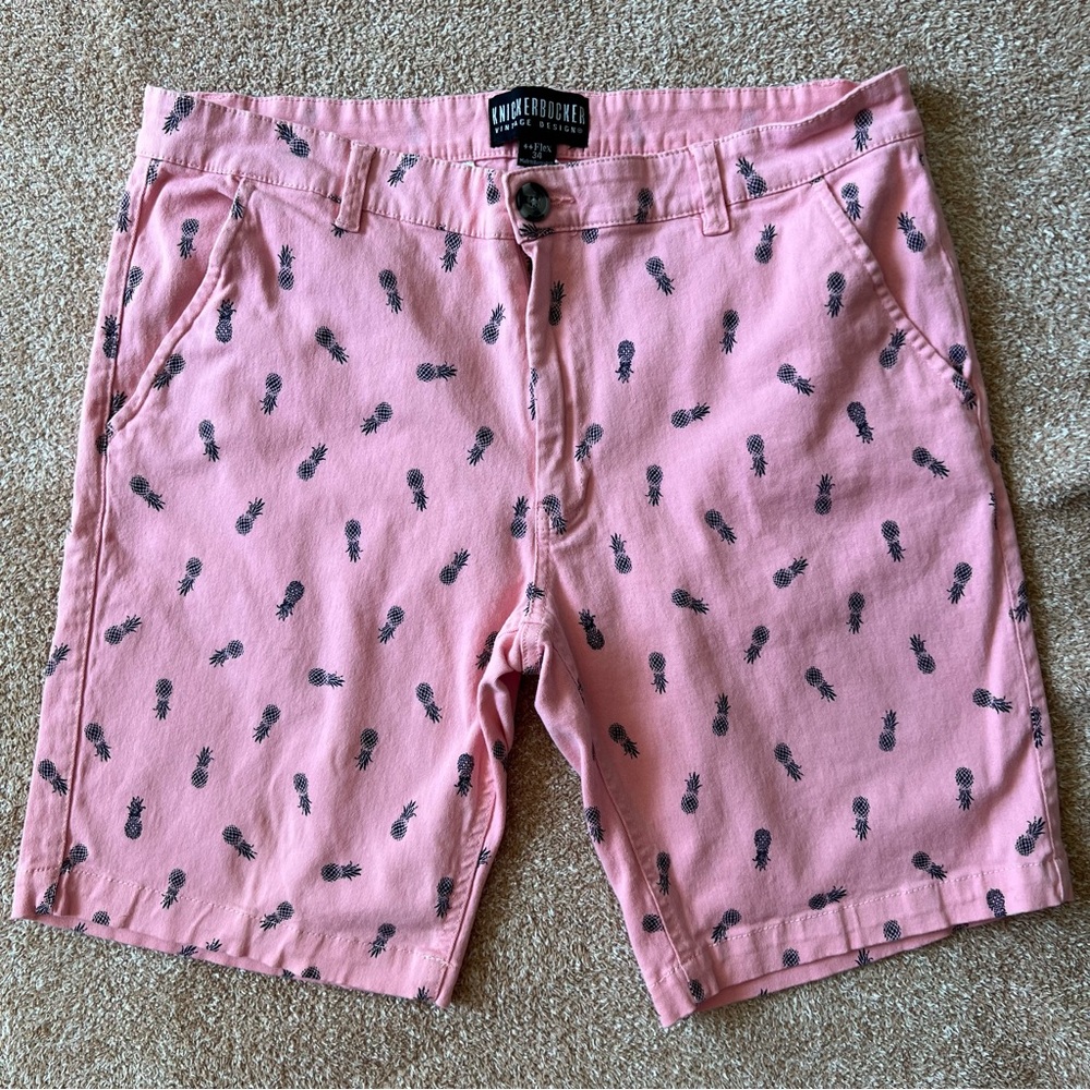 Knickerbocker Vintage Design Pink Pineapple Shorts